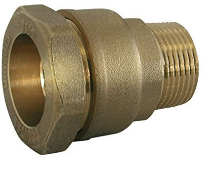 RACCORD A COMPRESSION DROIT MALE POUR TUBE PE DIAMETRE 25 SERIE 7341 LAITON CODITAL