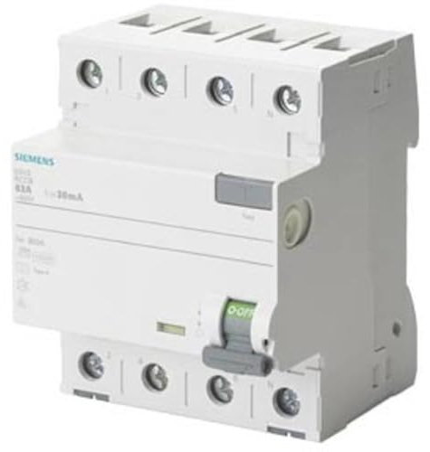 Siemens Sentron - Interrupteur différentiel type f 40 A 3 + neutre 30 mA 400 V 4 modules