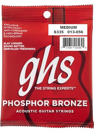 GHS S335 13 - 56 Medium Phosphor Bronze Acoustic String Set