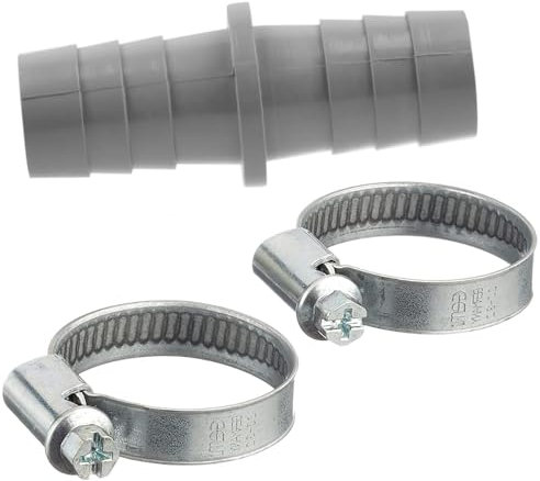 Schläfer 672211 | Verbindungsstück, Schlauchverbinder für Wasch und Spülmaschinen-Ablaufschläuche D.19 mm - (3/4) mit Schlauchschellen Ablaufschlauch Waschmaschine, Schlauchverbind für 3/4-Schlauch