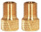 AKORD 2 x Presta To Schrader Valve Brass Bike Cycle Pump Adaptor - Brass