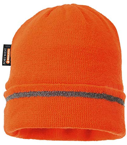 Portwest B023 Hut mit reflektierendem Strick, 37, orange