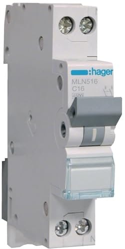 HAGER MLN516 Disjoncteur 1P+N 6kA C 16A