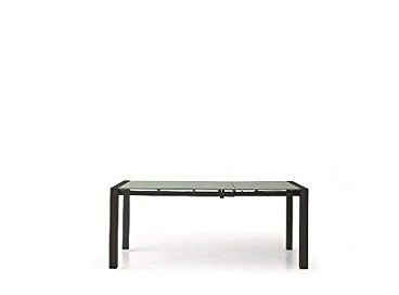 Estea Muebles – Mesa moderna cristal extensible 120 x 80 – 180 x 80 Temp
