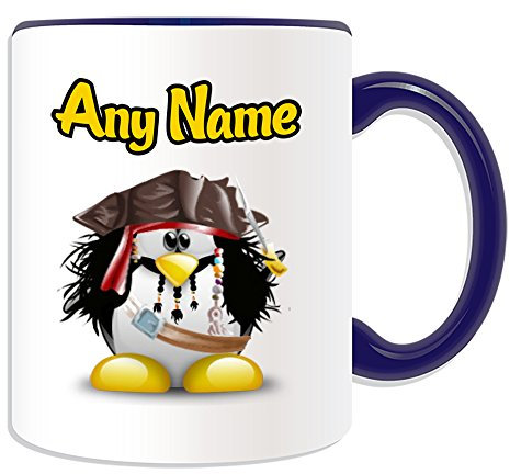 UNIGIFT Tasse mit Motiv Jack Sparrow, Pinguin-Film-Charakter-Design, Farboptionen, personalisierbar