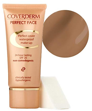 Coverderm Perfect Face Wasserfestes Make-up, LSF 20, 24 Stunden Brenndauer, 30 ml, verschiedene Farbtöne
