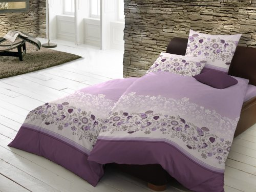 Loft, aubergine - Bettwäsche Dormisette - 135x200+1x80x80 - aubergine