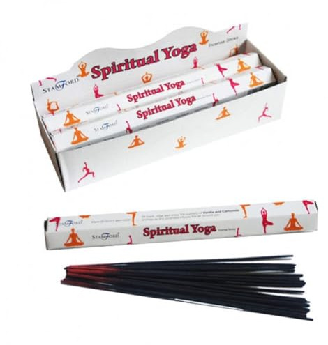 Stamford Spiritual Yoga Incense Sticks, Pack of 20, Black