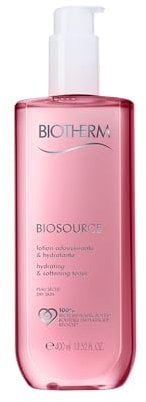 Biotherm Biosource Reinigungslotion für trockene Haut, feuchtigkeitsspendender Toner für tägliche Tiefenreinigung, Gesichtsreinigung mit Life Plankton, für ein gepflegtes Hautgefühl, 400 ml