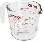 Pyrex Prepware 6001075 Measuring Cup, Red Graphics, Clear