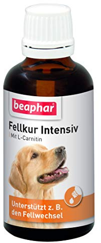 BEAPHAR - Fellkur Intensiv Für Hunde - Haut- Und Fellpflege - Mit Vitaminen B1, B2, B6, B12, E, L-Carnitin - Unterstützt U.A. Den Fellwechsel - 50 ml