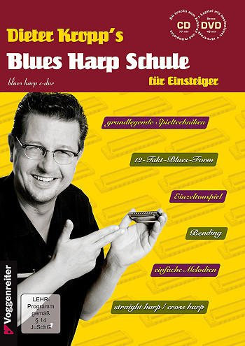 Kropp's Blues Harp Schule inkl. CD und Bonus-DVD: die ultimative Anfängerbuch für Mundharmonika [Musiknoten] Dieter, Kropp