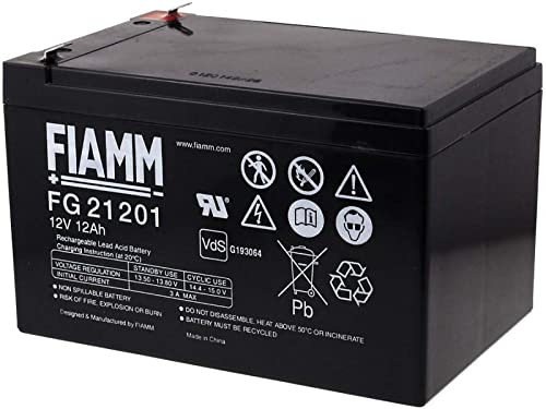 FIAMM Batterie au Plomb Rechargeable FG21201 VDS, 12V, Lead-Acid [ Batterie au Plomb ]