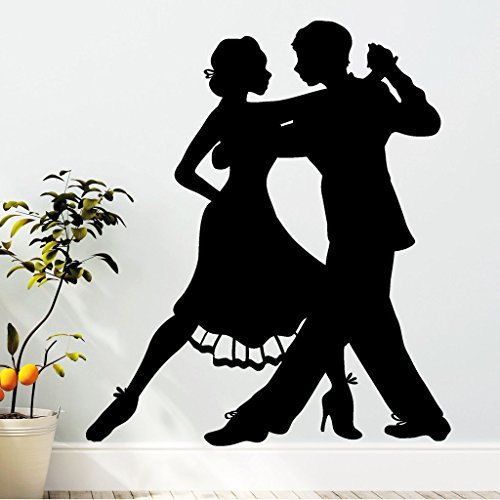 Wandtattoo-Loft „Tänzer Tango Tanzen“ - Wandtattoo / 54 Farben / 3 Größen/transparent / 80 cm (breit) x 92 cm (hoch)
