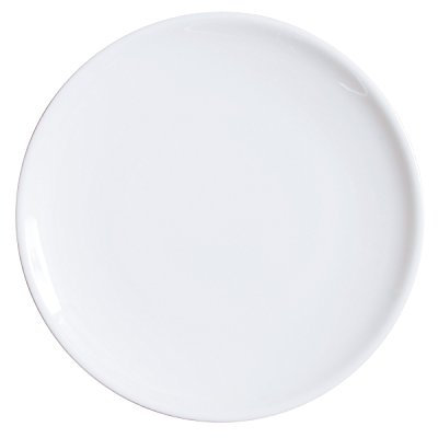 H&H 001 Siviglia Piatto Porcellana Piano, 26 cm, Bianco