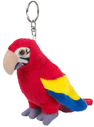 WWF 00281 - Plüschtier Papagei, lebensecht gestalteter Kuscheltier-Anhänger, ca. 10 cm groß, wunderbar weich und kuschelig, Handwäsche möglich
