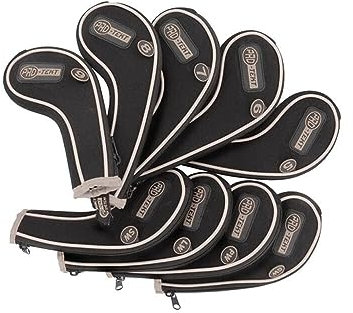 Golfers Club Pro-Tekt Neoprene Zipped Iron Covers Black/Silver