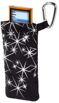 Hama MP3-Hülle 'Stars' - Cover für MP3-Player, Tüte, Schwarz, Weich, nicht wasserfest, Elektronik-Zubehör, Täglicher Gebrauch, Reisen