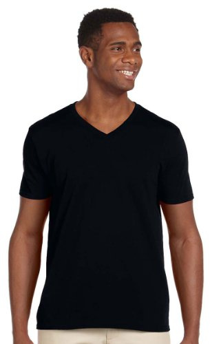 Gildan Men's Soft Style V-Neck T Shirt T - Shirt (Pack of 1)