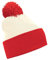 Beechfield Unisex Adults Snowstar Dua Two Tone Beanie Off White / Bright Red One Size