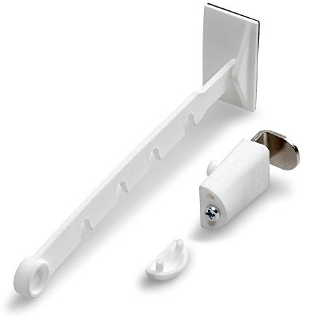 Easy-Shadow - 5 Stück Kipp-Regler für Fenster Fensterstopper mit Klemmträger zur Fixierung des Öffnungswinkels von Fenstern - weiß