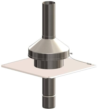 ATEC Abgas Mündungsset Edelstahl mit Endrohr 450 mm DN 60