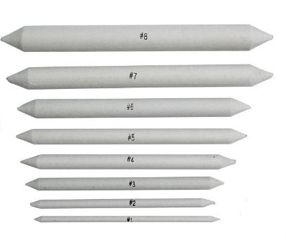 Repino 8 Stück Papierwischer Estompen Set verschiedene Grössen Künstlerbedarf Zeichenmaterial