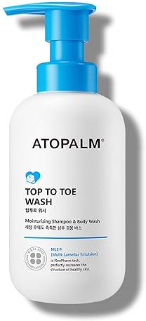ATOPALM Top To Toe Baby Wash & Shampoo, sulfatfrei, pH-neutral, Bad von Kopf bis Fuß, 300 ml