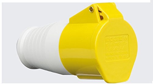 Knightsbridge IN002 110V IP44 16A Connector 2P+E, 110 V, Yellow
