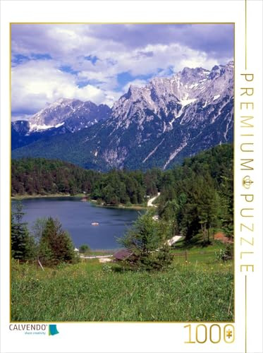 CALVENDO Puzzle Lautersee am Karwendelgebirge | 1000 Teile Lege-Größe 48 x 64 cm Foto-Puzzle für glückliche Stunden