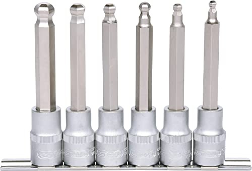 KS Tools 911.1650 1/2 Bit-Stecknuss-Satz Innensechskant, 6-tlg.