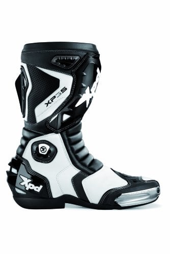 XPD S55-011 Stivali da Moto XP3-S, Misura 44, Nero/Bianco