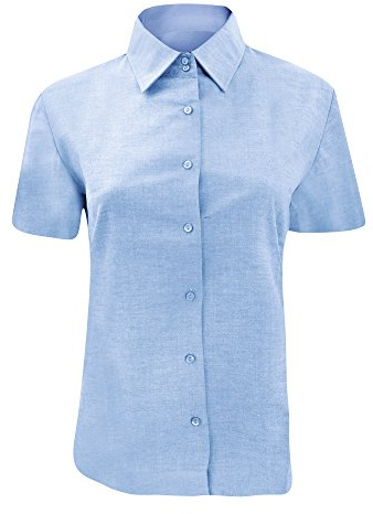 Russell Athletic Women's Collection Ladies/Womens Short Sleeve Easy Care Oxford Shirt Tunic (Pack of 1)