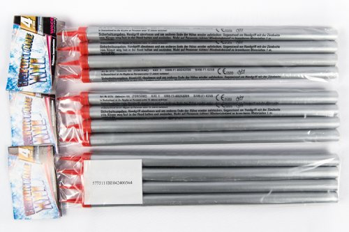 80 Eisfontänen/ Zaubersterne Brenndauer 120 Sekunden