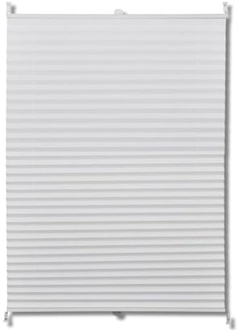 vidaXL Plissee 100x125cm Weiß Klemmfix Faltrollo Jalousie Plisseerollo Rollo