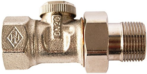 TA Heimeier HK-Rücklaufverschraubung Regutec Durchgangsform 3/4 Zoll, Rotguss vernickelt, 0356-03.000