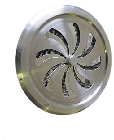 Edelstahl Abluftgitter LG-6515 L V2A Zuluft Schiebegitter DIN 150 Lüftungsgitter