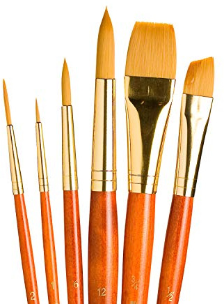 Brush Set 9153 6-Piece Syn Gold Taklon