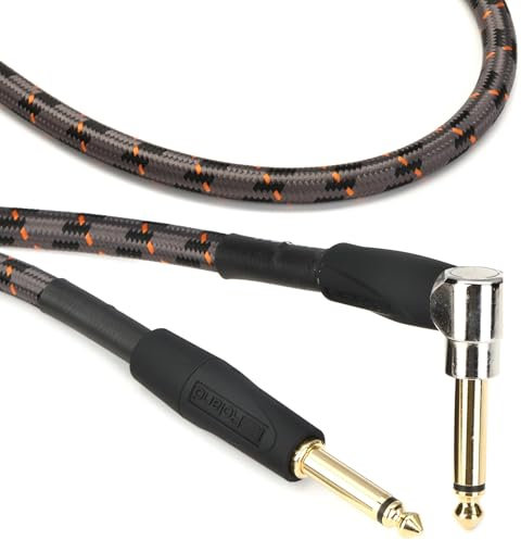 Cavo Patch/Pedale Roland Gold Series””Connettori Dritto-Angolo Retto da 1/4”, Lunghezza 1.5 M/ 5 Ft. - Ric-G5A, Nero