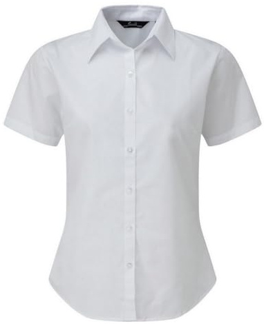 Premier Short Sleeve Poplin Blouse/Plain Work Shirt (8) (White)