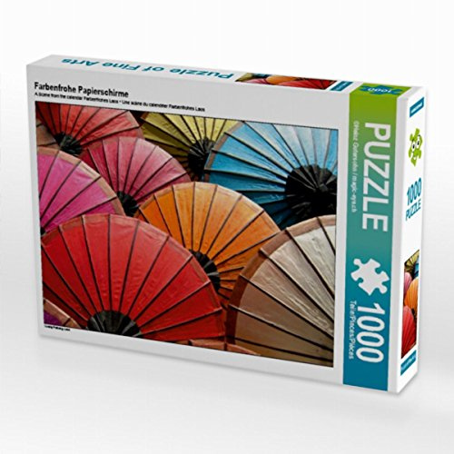 CALVENDO Puzzle Farbenfrohe Papierschirme | 1000 Teile Lege-Größe 64 x 48 cm Foto-Puzzle für glückliche Stunden
