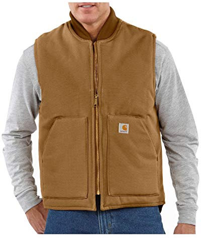 Carhartt Gilet Imbottito, Collo A Costine, Vestibilità Comoda, In Tela Firm Duck, Uomo, Marrone (Carhartt), XXL
