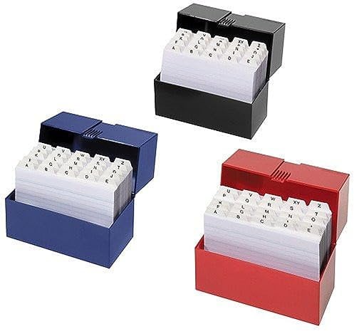 Herlitz 1904606 Karteikasten, A6, Gefüllt, Farbig Sortiert, Keine Farbauswahl Möglich, 1 Stück