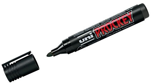 Uni Prockey Uni-Ball PM-126 Black Permanent Chisel Tip Marker