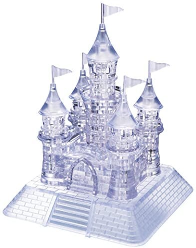 Crystal Puzzle | 3D Schloss | Transparentes Design | 105 Teile | Bausatz für Kinder und Erwachsene | HCM Kinzel