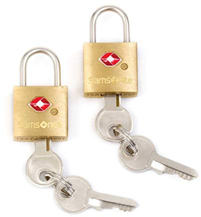 Samsonite Travel Sentry Schlüsselschlösser, 2 Stück, messing, 2 Pack, Travel Sentry Schlüsselschlösser, 2 Stück