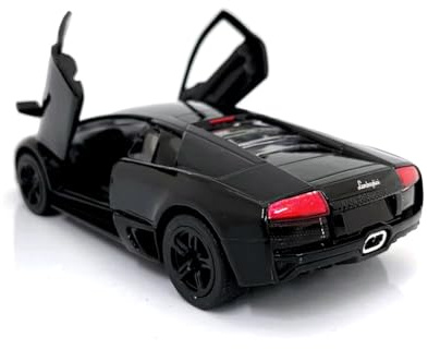 5 Die-cast Metal Primer Black Lamborghini Murcielago LP640 (Race Version)1/36 Scale, Pull Back n Go Action. by Small Car