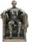 Statue / Buchstütze, Motiv Abraham Lincoln, Bronze-Finish, 22,9 cm