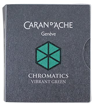 Caran d'Ache CD8021.21 Ink Cartridges - Vibrant Green (Pack of 6)