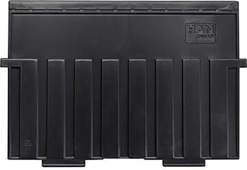 HAN Stützplatte DIN A5 quer, für Karteitröge und Karteikästen, schwarz, 9025-13